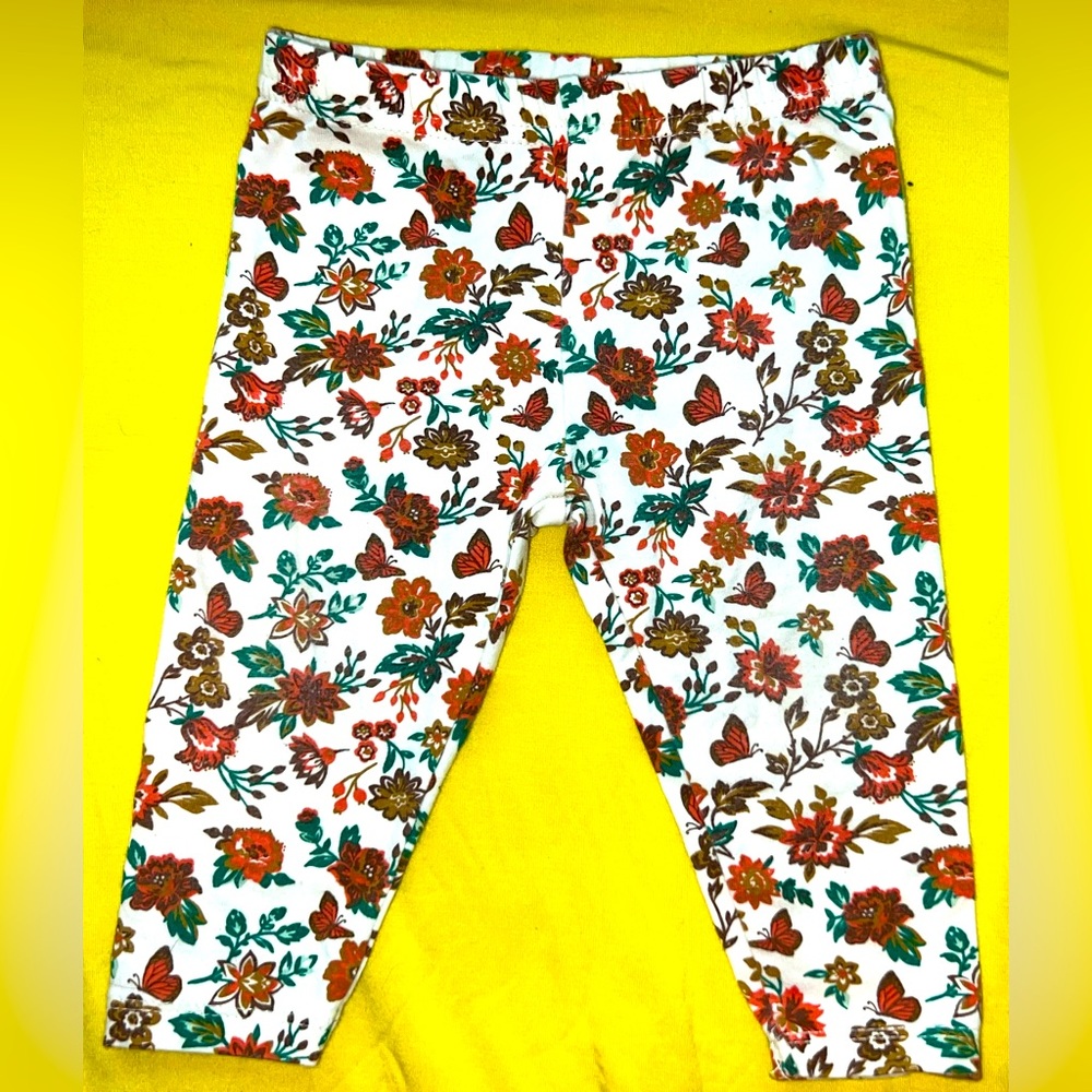 Baby girl floral/butterfly Capri leggings 12m